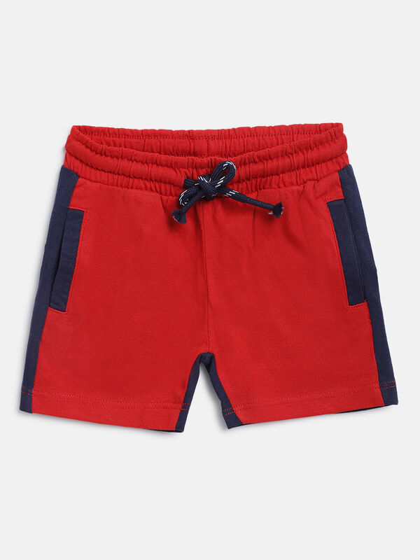 Boys Medium Red Printed 2 Pc Set T-shirt with Short Trouser image number null